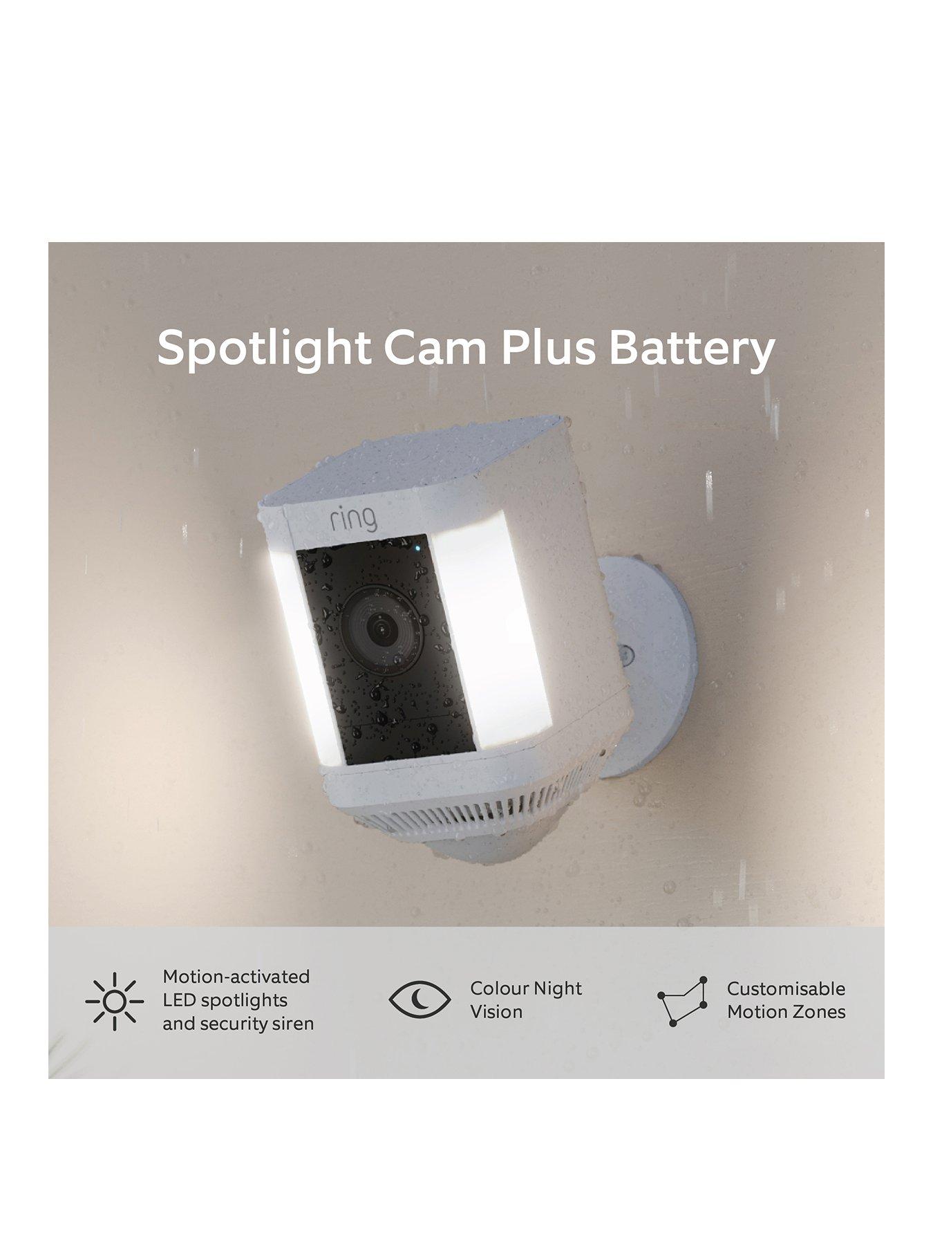 RING Spotlight Cam Plus, Battery - White | very.co.uk