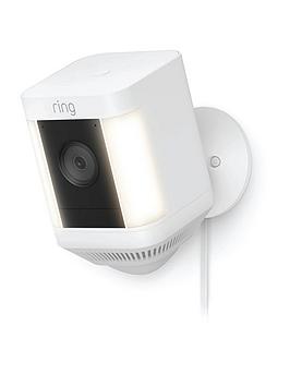 Product photograph of Ring Spotlight Cam Plus Plug-in - White- Uk from very.co.uk