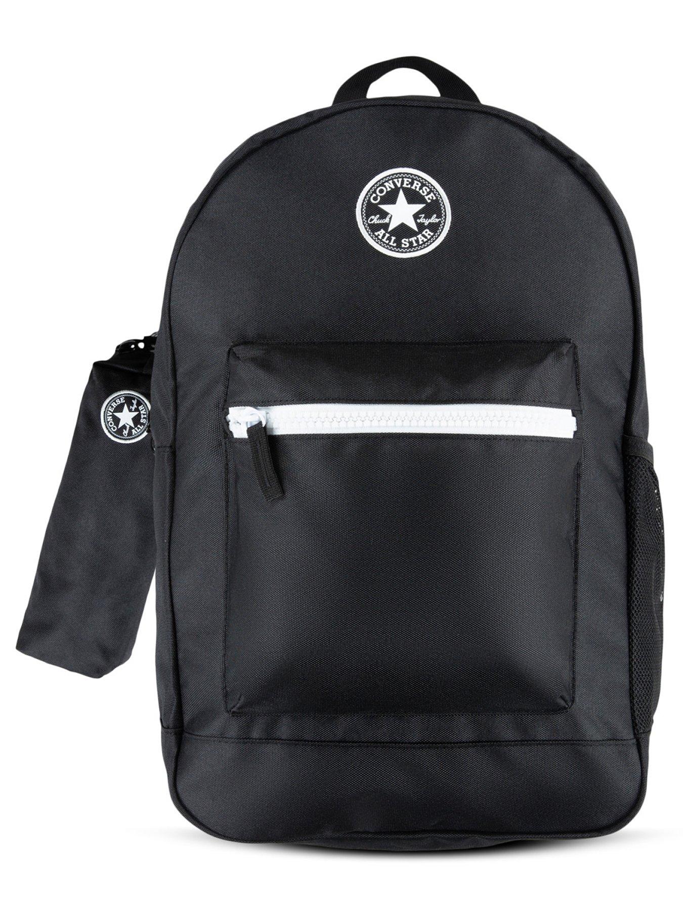 Converse Junior Unisex Chuck Patch Backpack  &  Pencil Case - Black