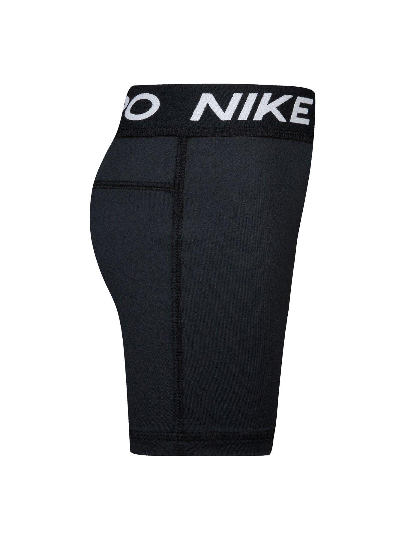 Image 4 of 4 of Nike Kids Girls Nike Pro Shorts - Black