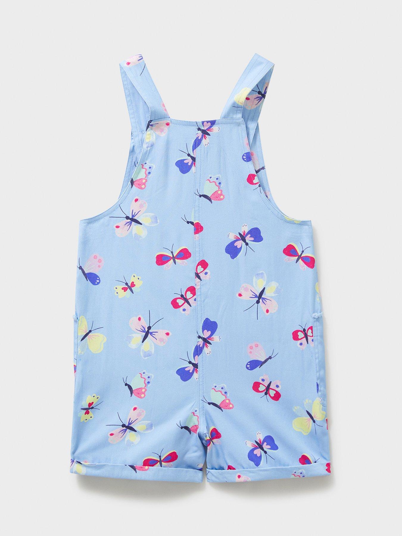 Image 2 of 3 of Crew Clothing Girls Butterfly Playsuit - Blue