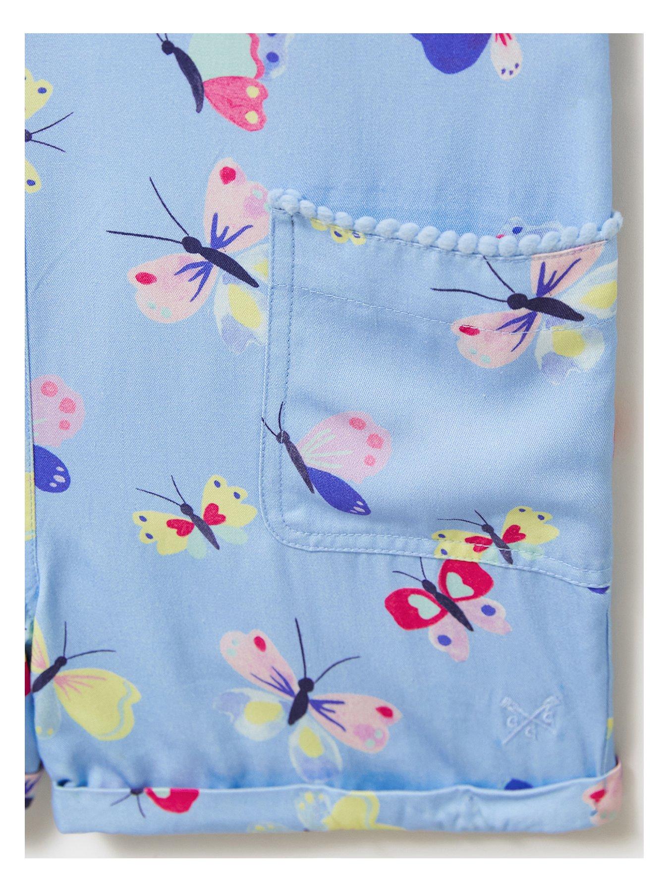 Image 3 of 3 of Crew Clothing Girls Butterfly Playsuit - Blue