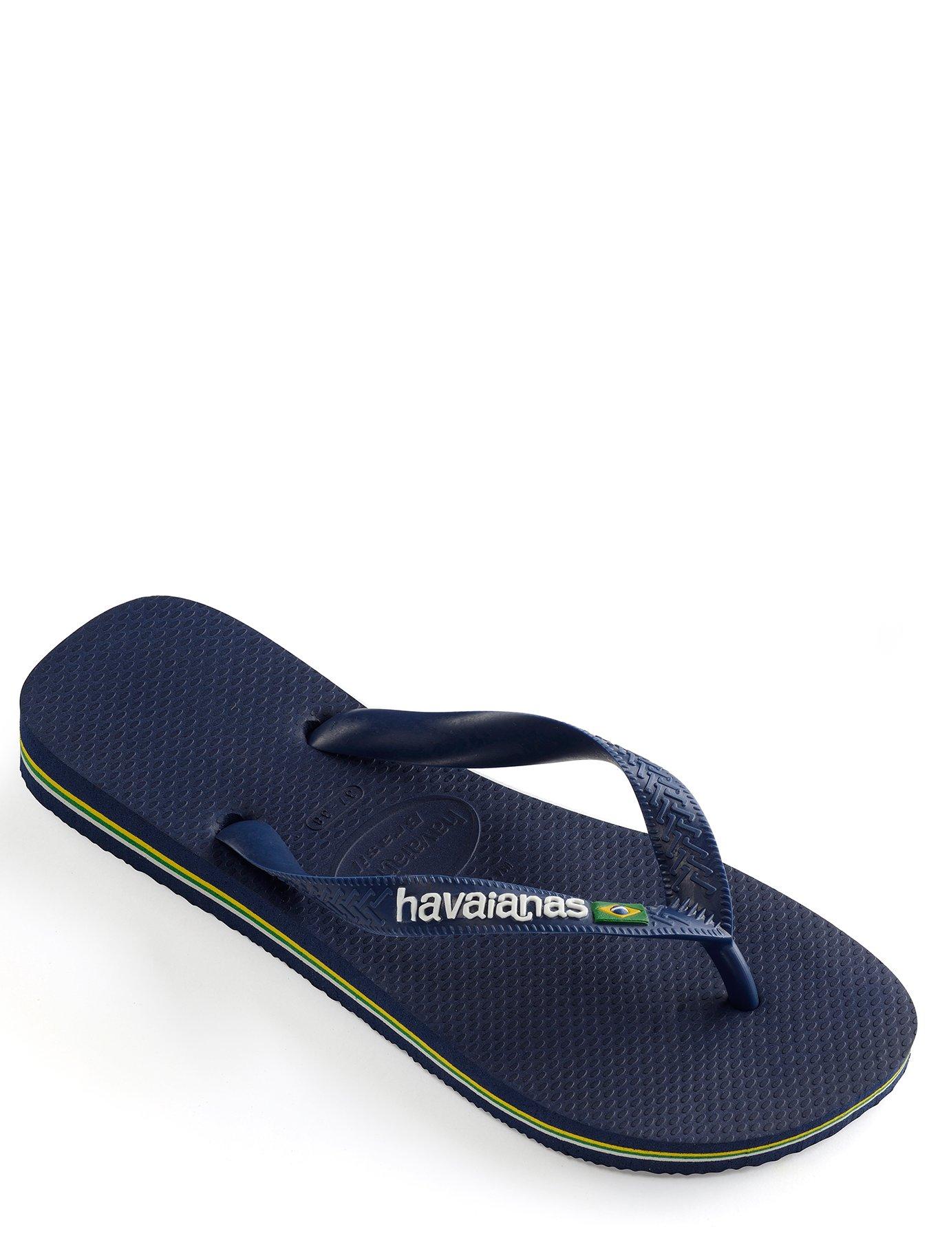 Havaianas Infradito Uomo Brazil Logo - Blu Navy, Taglia 7-8, Chiusa Slip-on - 3