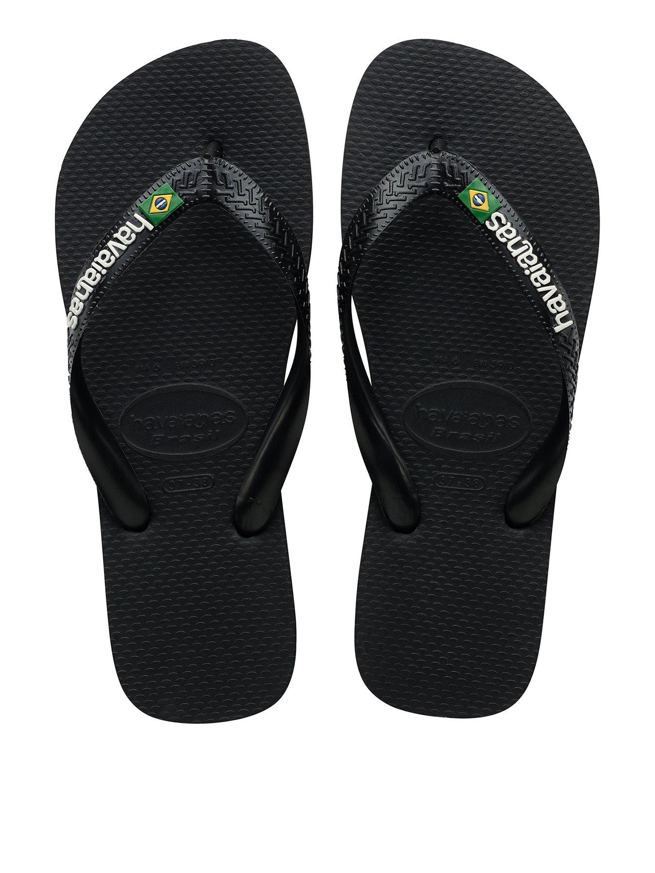 undefined Men's Brasil Logo Flip Flop - Black