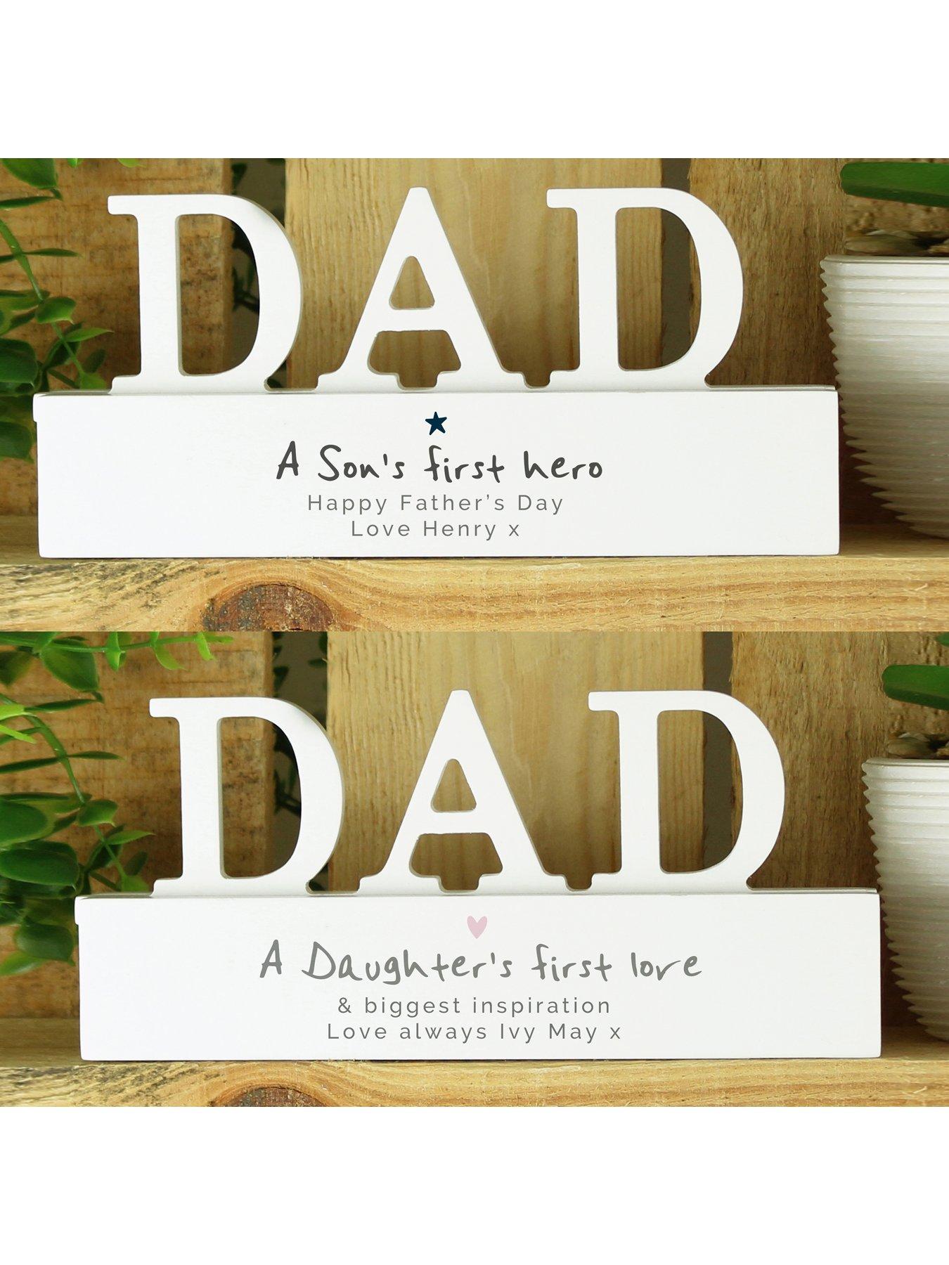Image 2 of 2 of The Personalised Memento Company Personalised Wooden Dad Ornament