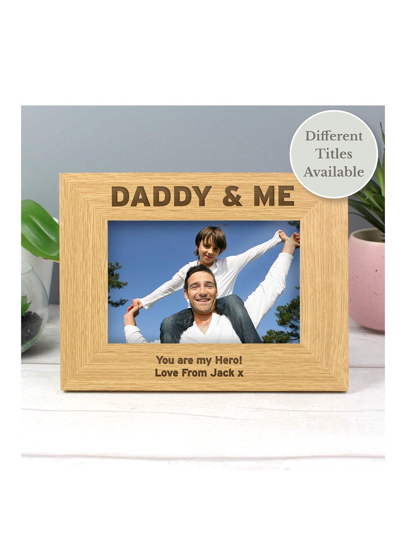 Product photograph of The Personalised Memento Company Personalised Wooden Photo Frame from very.co.uk