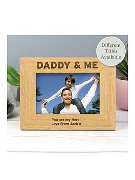 Product photograph of The Personalised Memento Company Personalised Wooden Photo Frame from very.co.uk