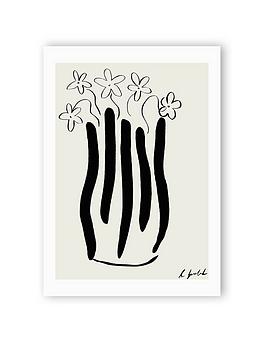 Product photograph of East End Prints Abstract Vase Art Print By Hali Igwelaezoh - Un-framed from very.co.uk