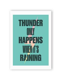 Product photograph of East End Prints Thunder Art Print By Holliegraphik - Framed from very.co.uk
