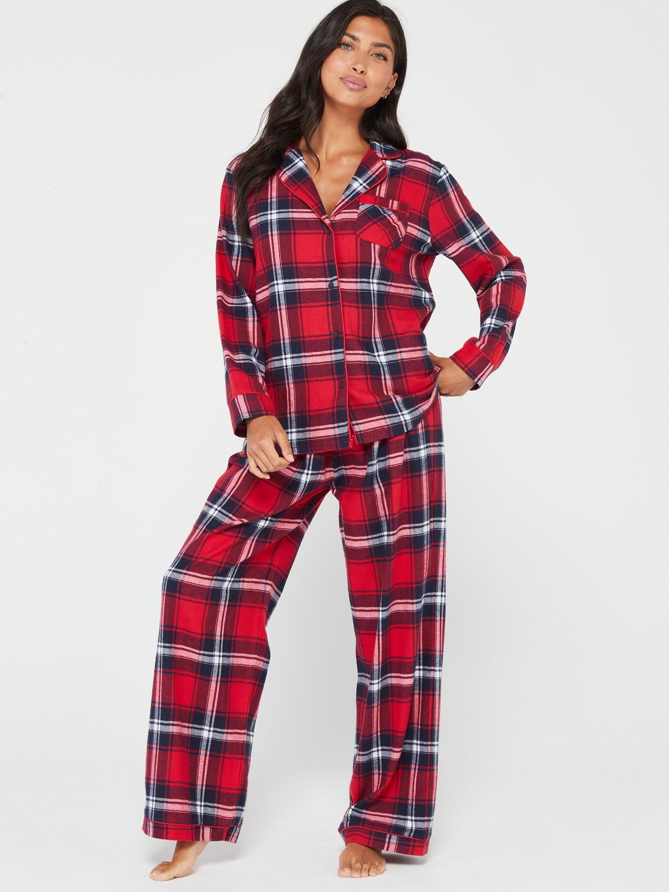 Ladies discount checked pyjamas