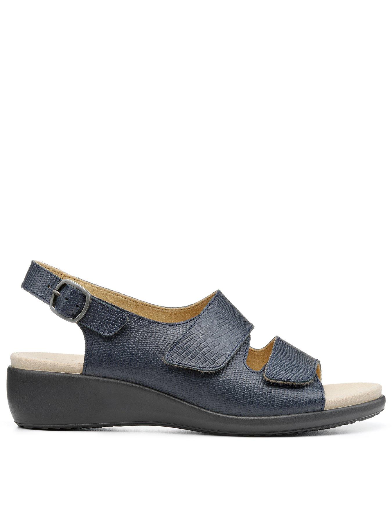 Hotter Easy Ii Leather Strap Front Sandals Navy very