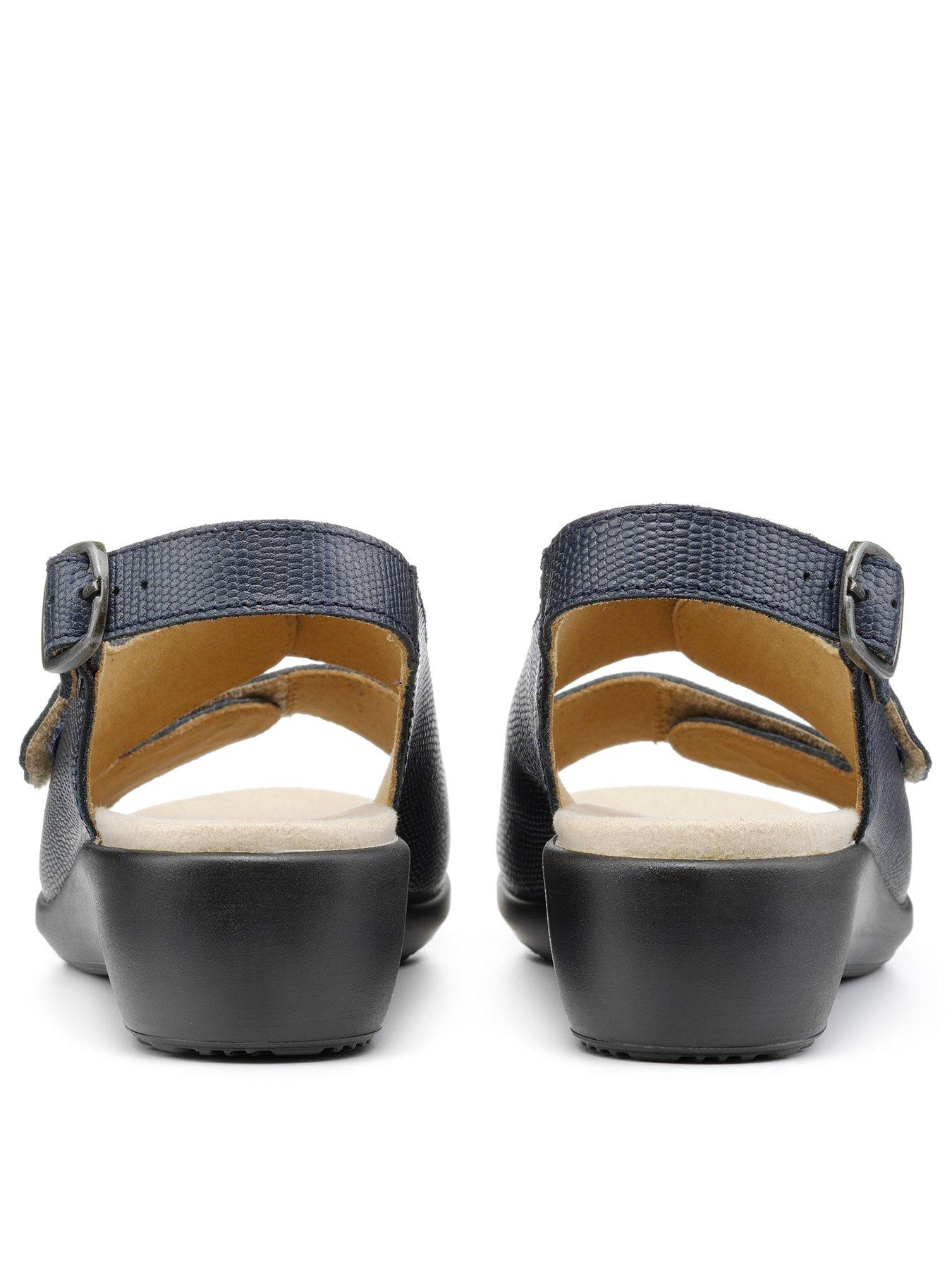 Hotter Easy Ii Leather Strap Front Sandals Navy very