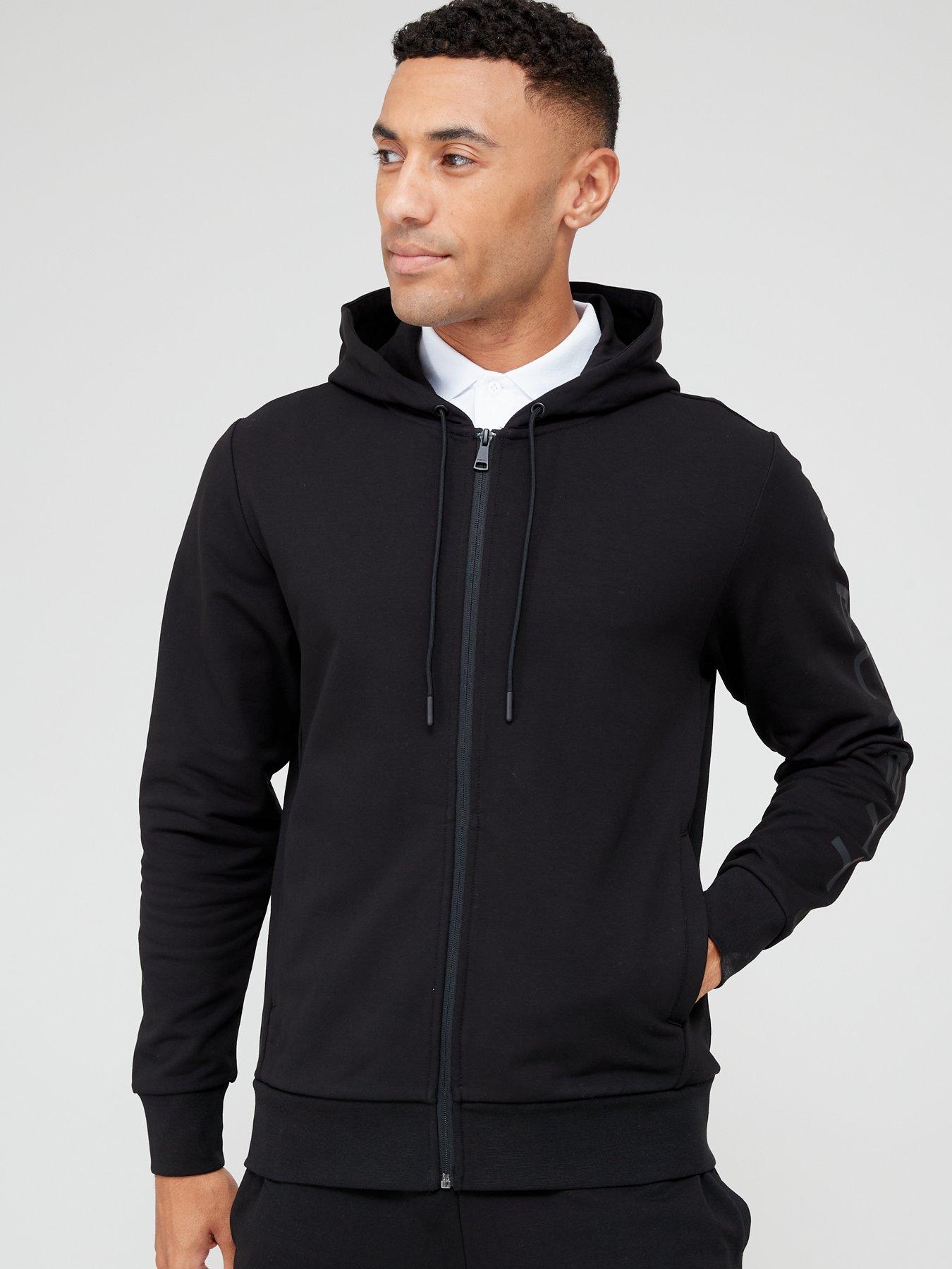 Hackett Essential Zip Thru Hoodie - Black | Very.co.uk