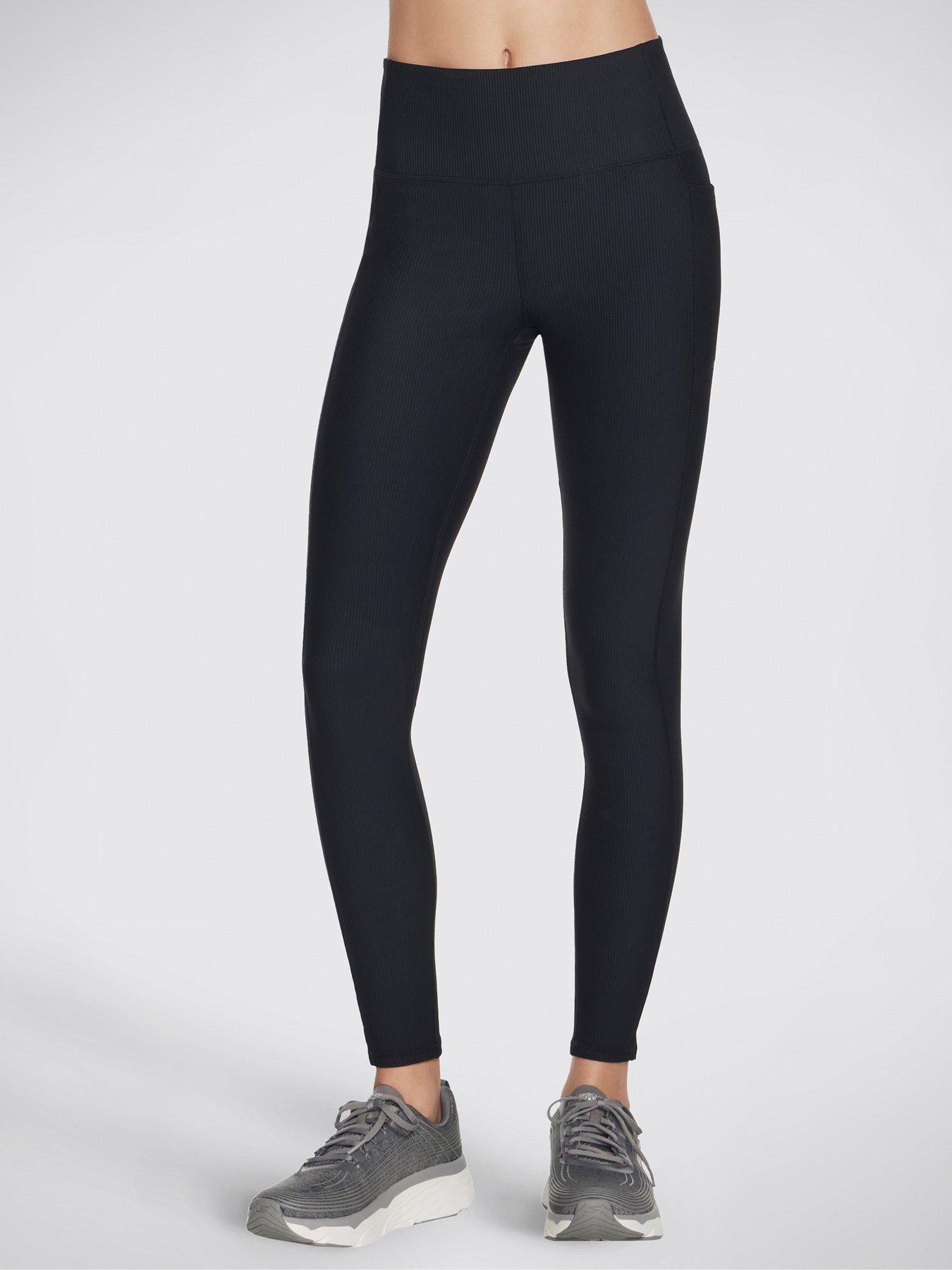 Skechers - GOFLEX GoWalk High Waist 7/8 Ankle Side Slit Leggings - Bold  Black