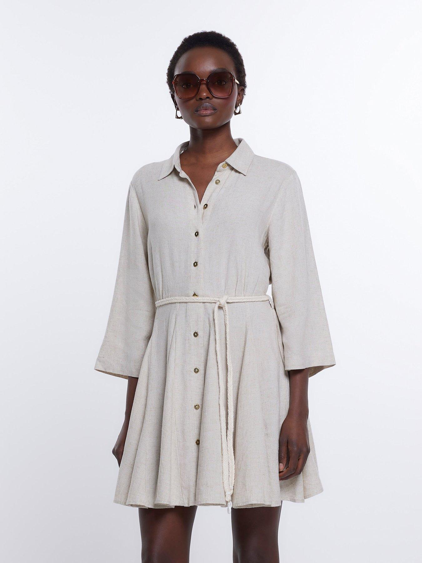 Uniqlo linen shirt clearance dress