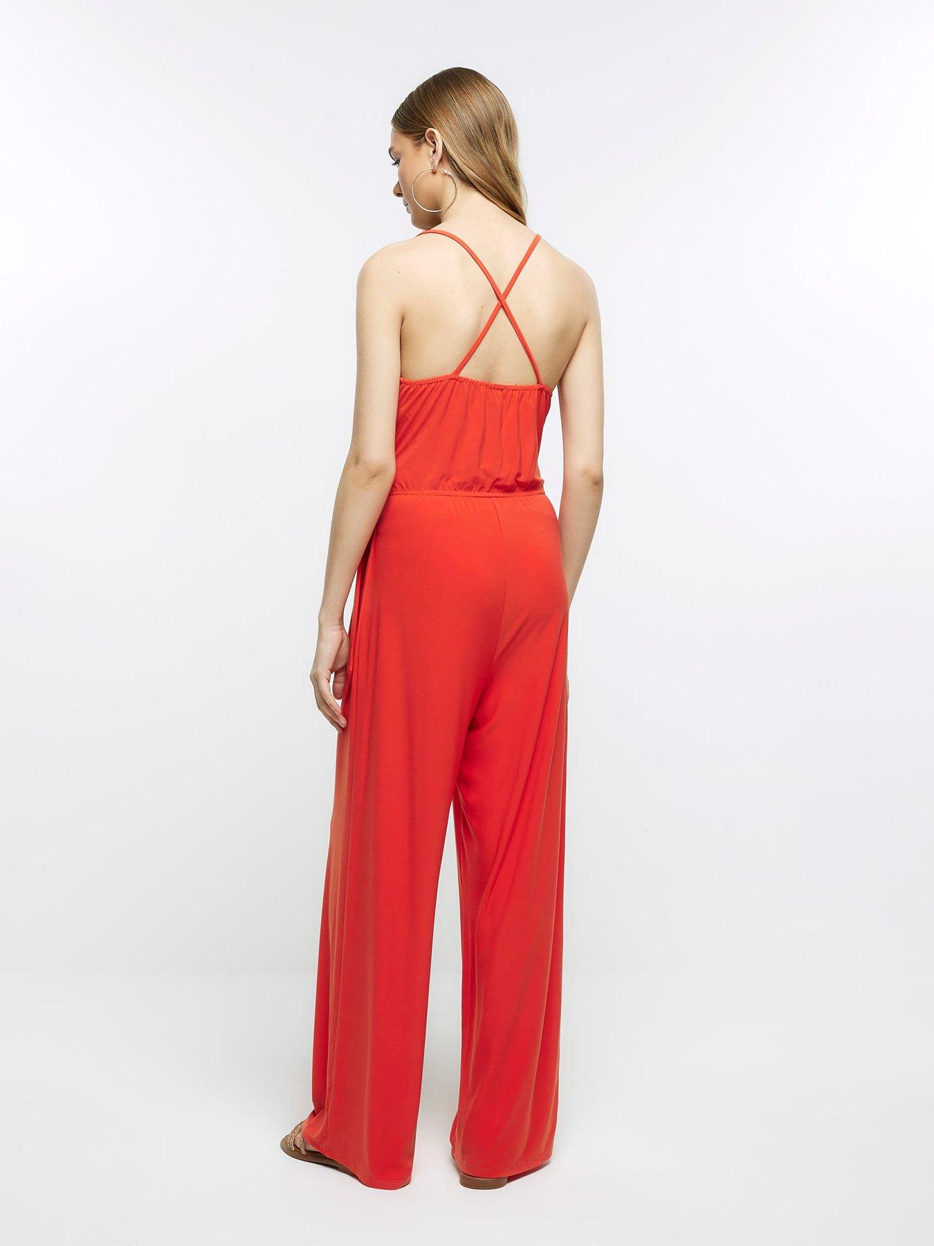 Wrap Jumpsuit Orange