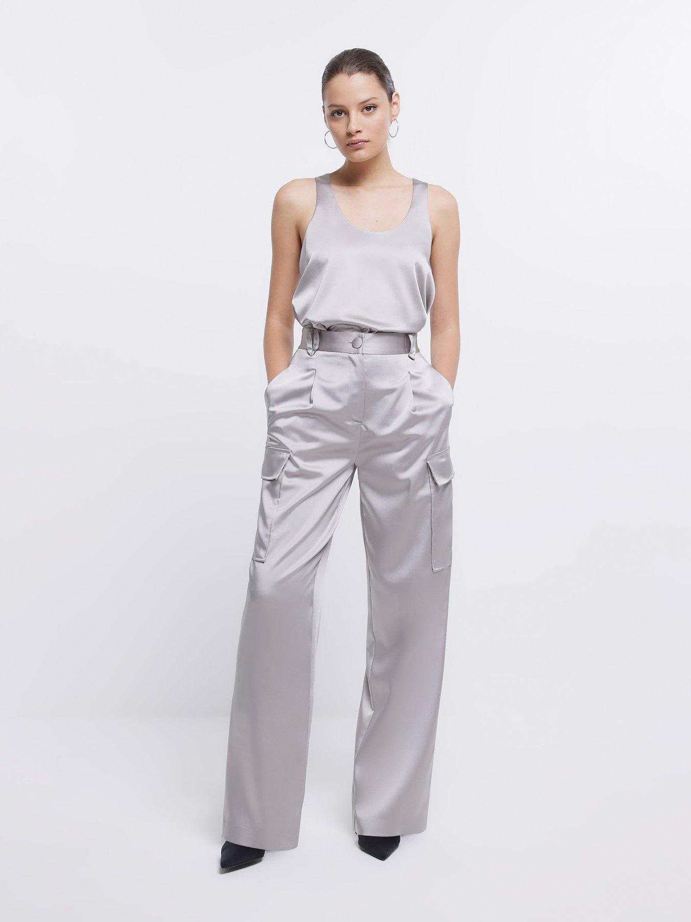 Satin utility hot sale trousers