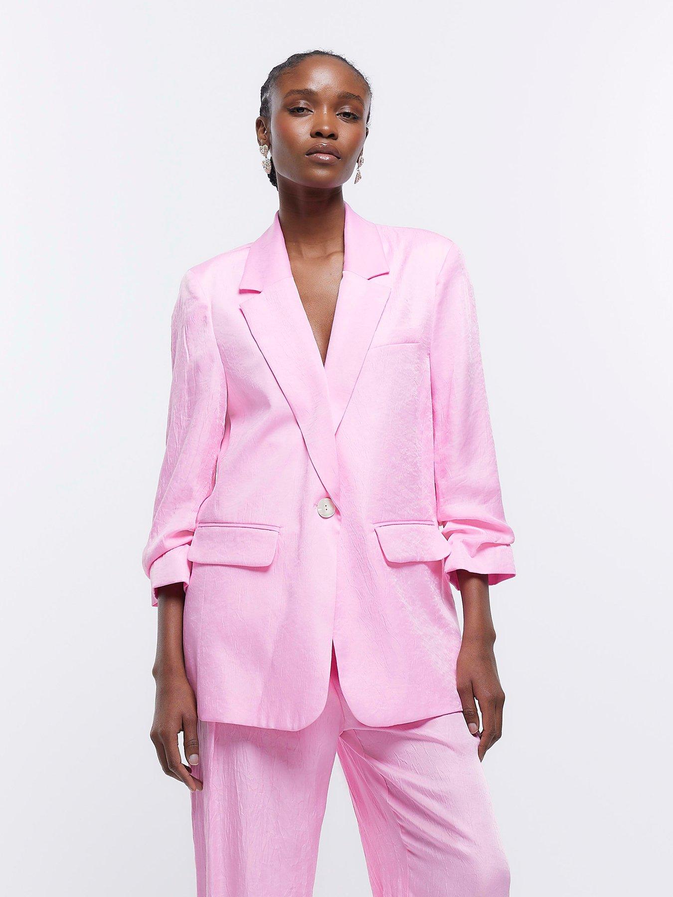 Light pink 2025 suit jacket womens