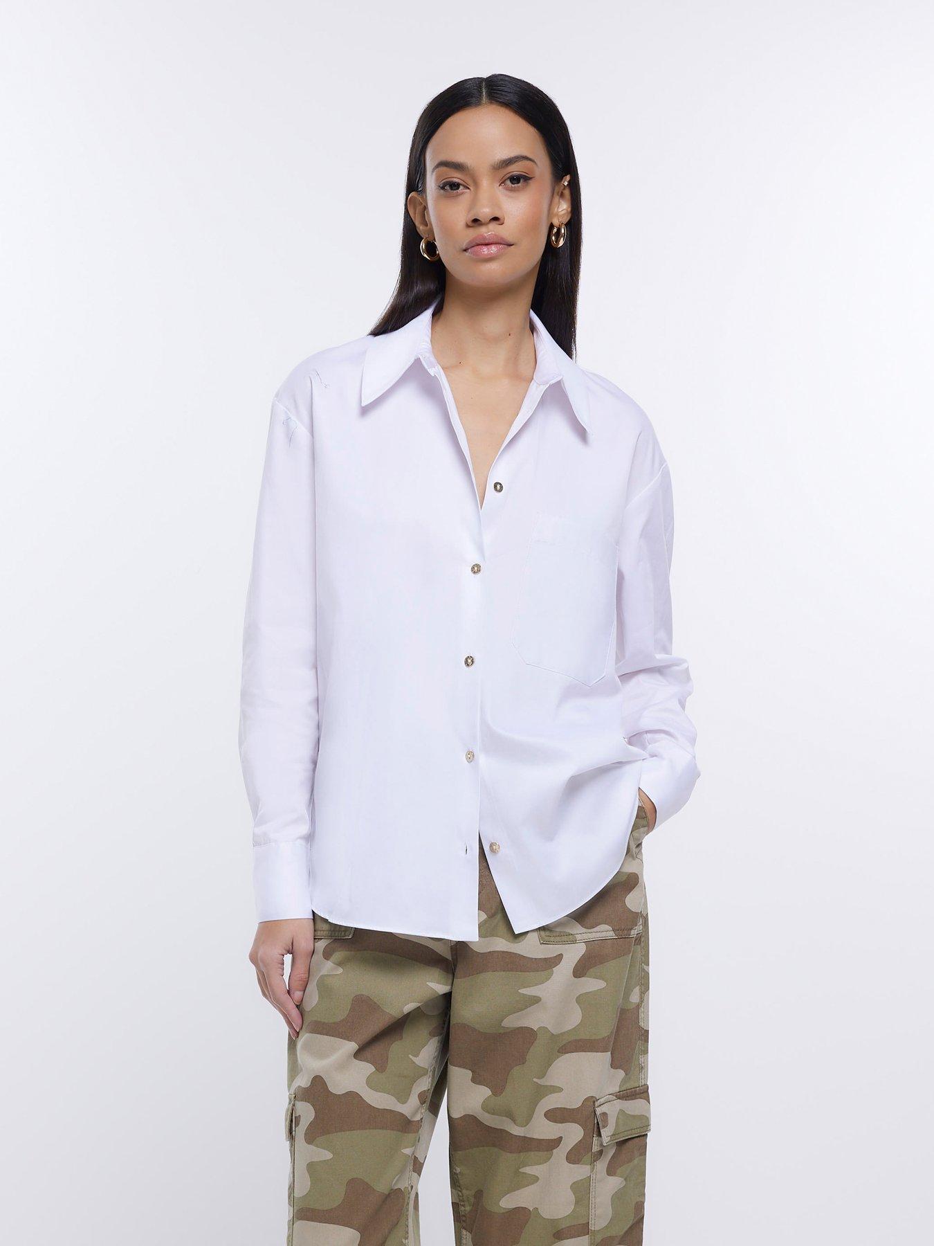 River island store white shirt womens