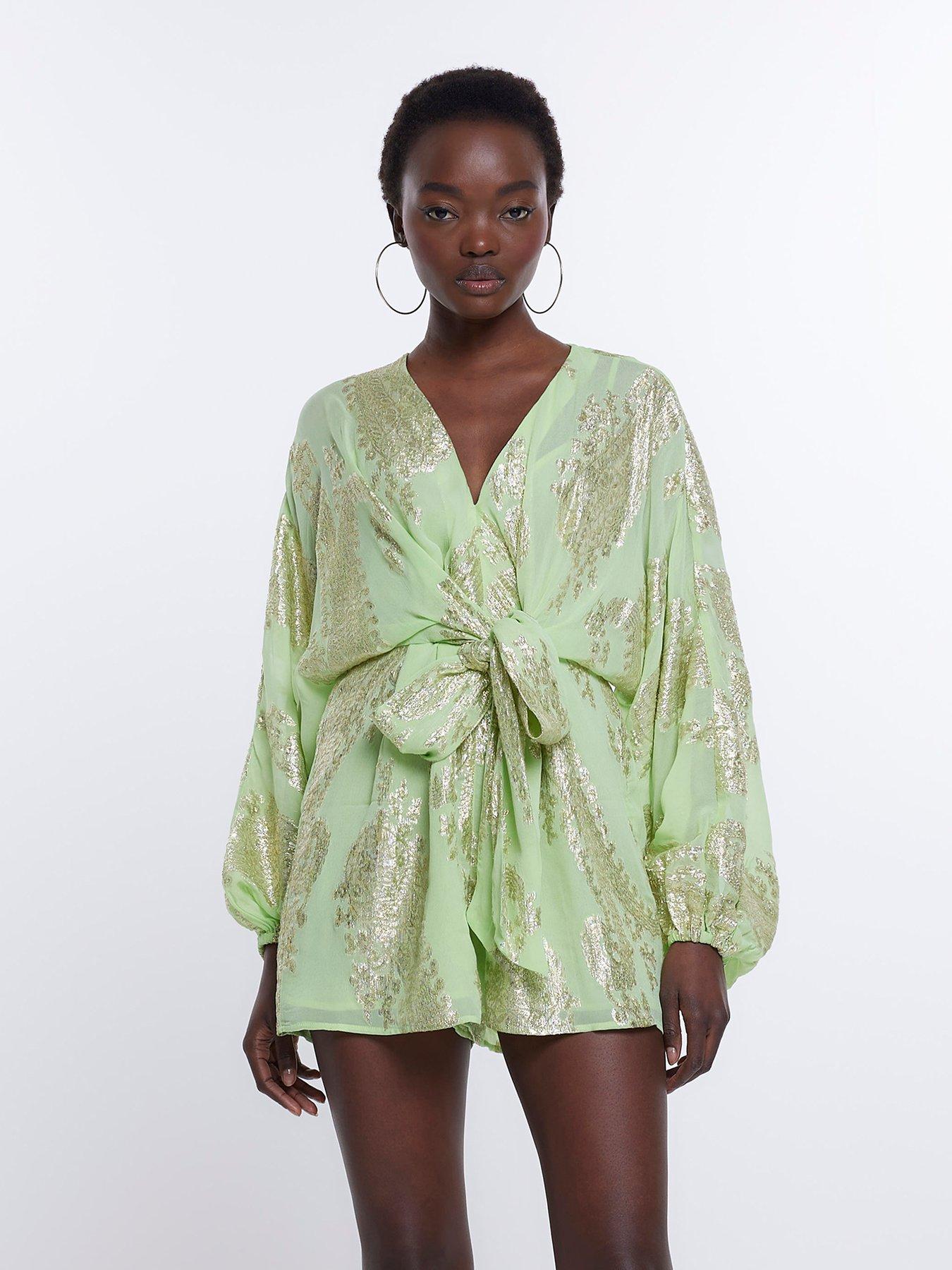 Green jumpsuit hot sale river island