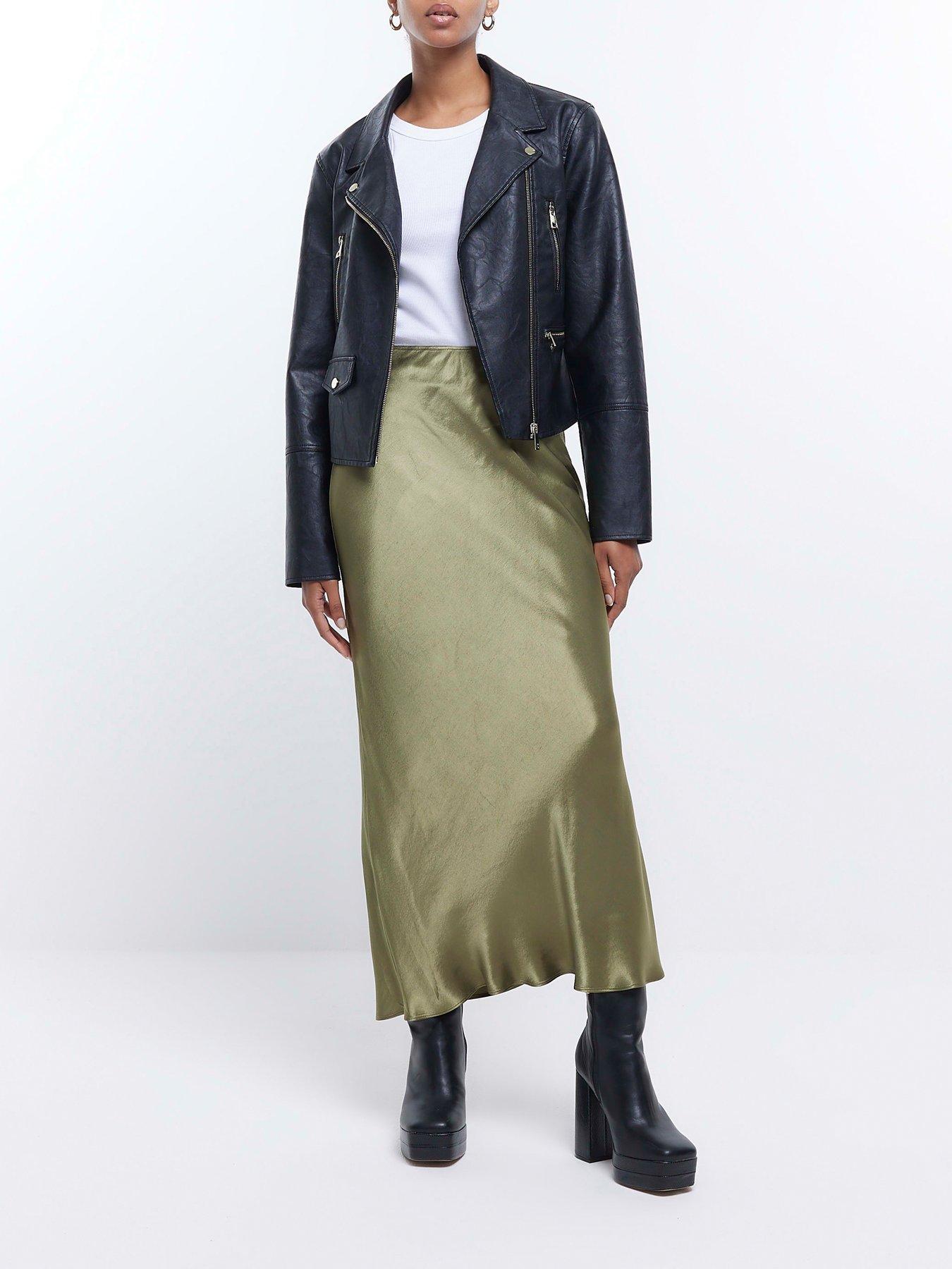 Khaki skirt 2025 river island