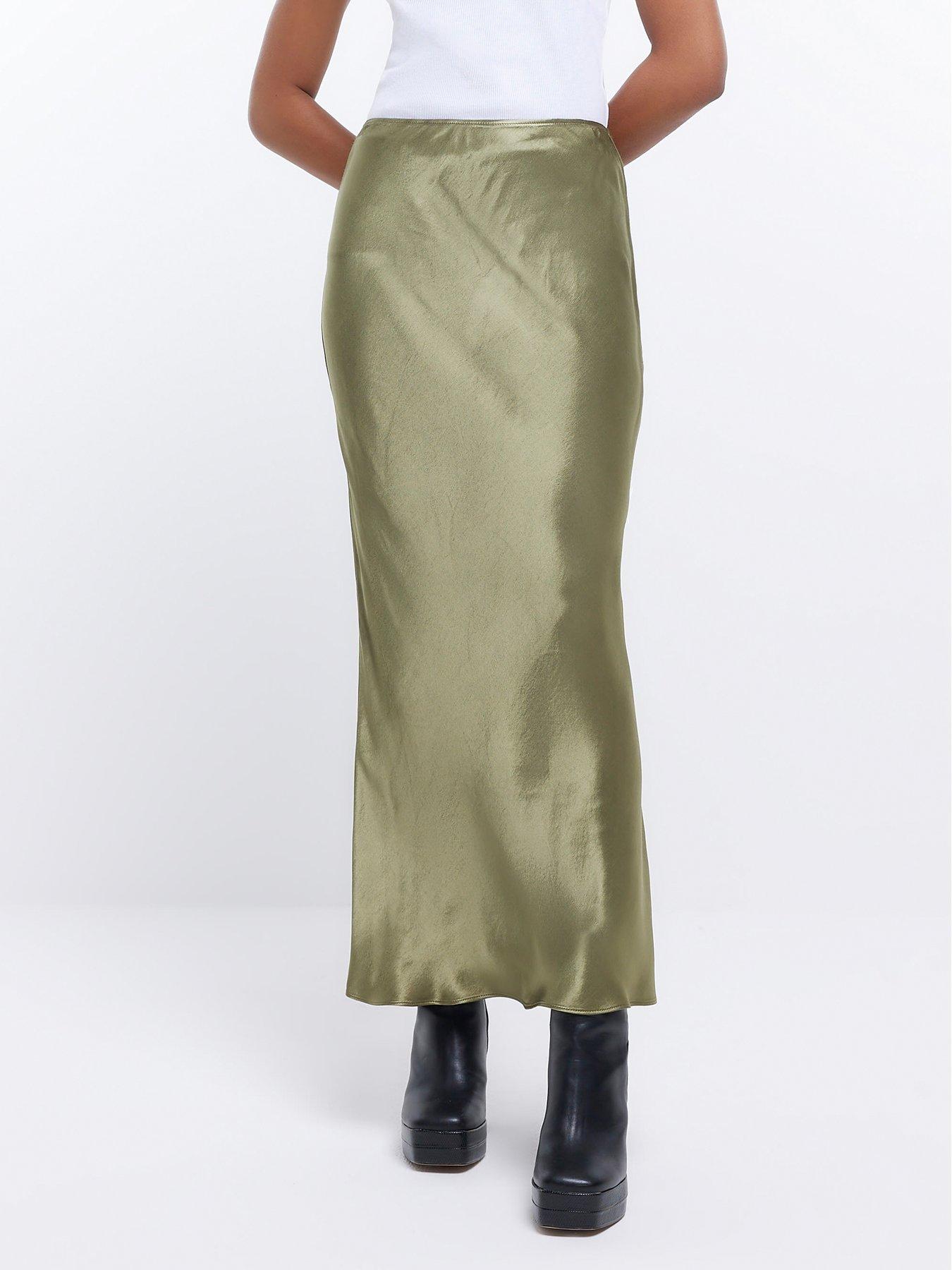 Bias cut shop skirt river island