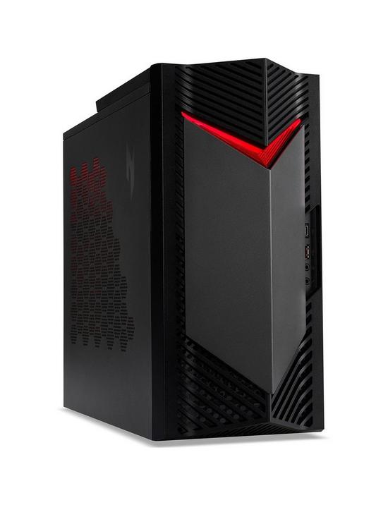 front image of acer-nitro-n50-650-gaming-pc--nbspgeforce-rtx-3050-intel-core-i5-16gb-ram-1tb-ssd-black
