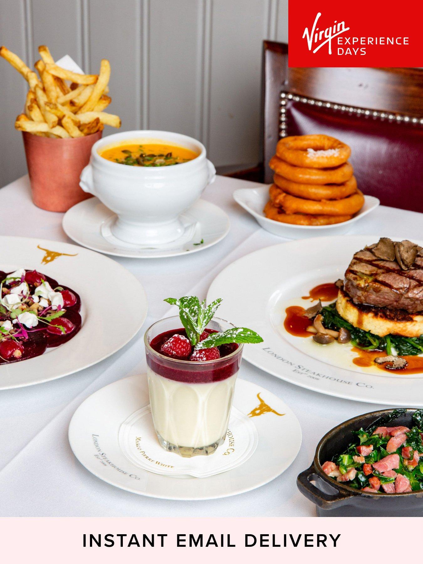 Virgin Experience Days Three Course Dining Experience And Cocktail For Two At Marco Pierre WhiteS London Steakhouse Co
