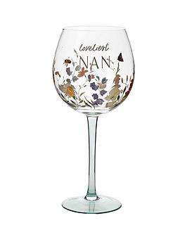 Product photograph of The Cottage Garden Gin Glass Nan from very.co.uk