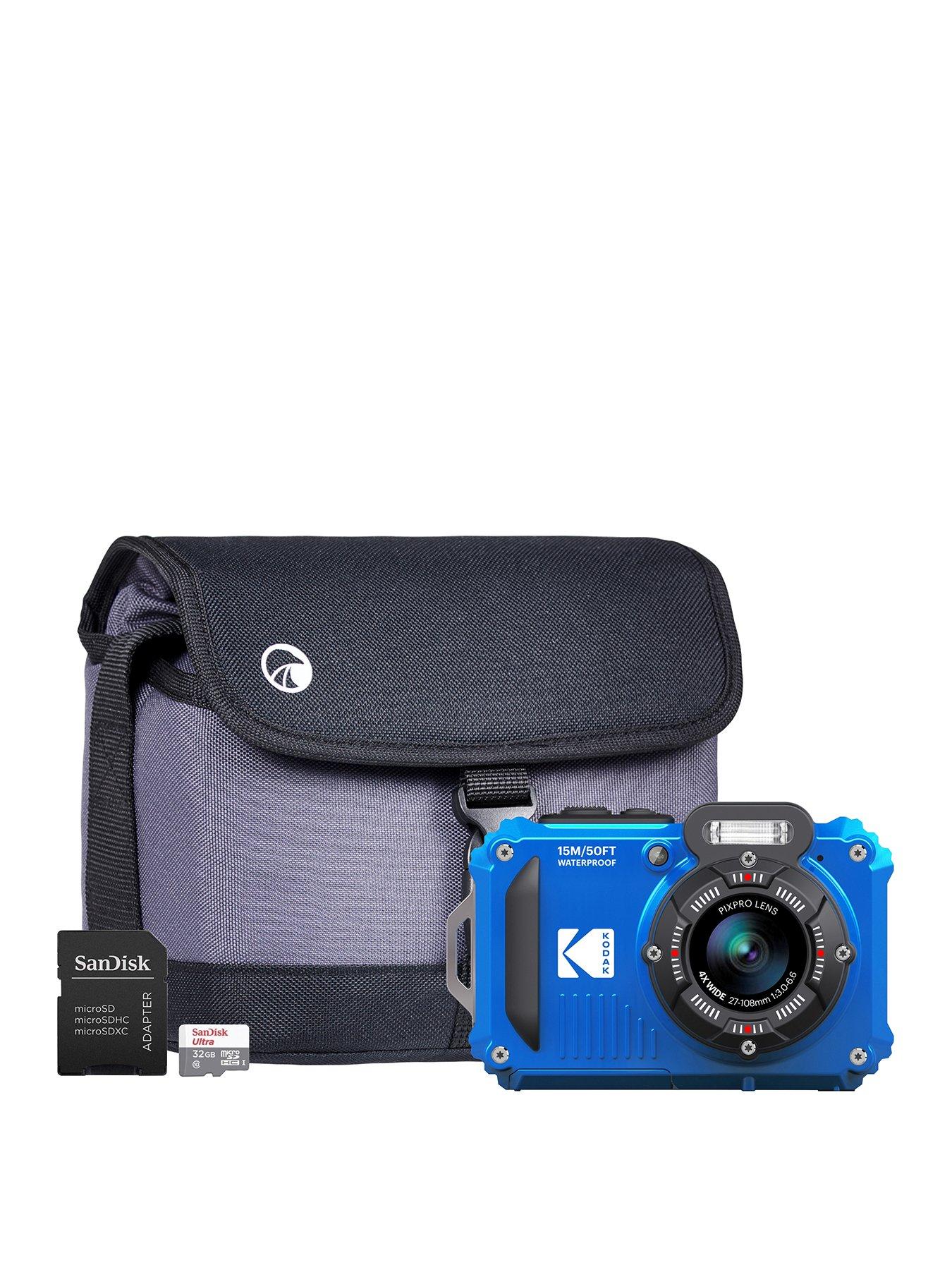 Image 1 of 4 of Kodak PIXPRO WPZ2 4x Zoom Tough Camera inc Shoulder Bag with Compartment &amp; 32GB MicroSD Card - Blue