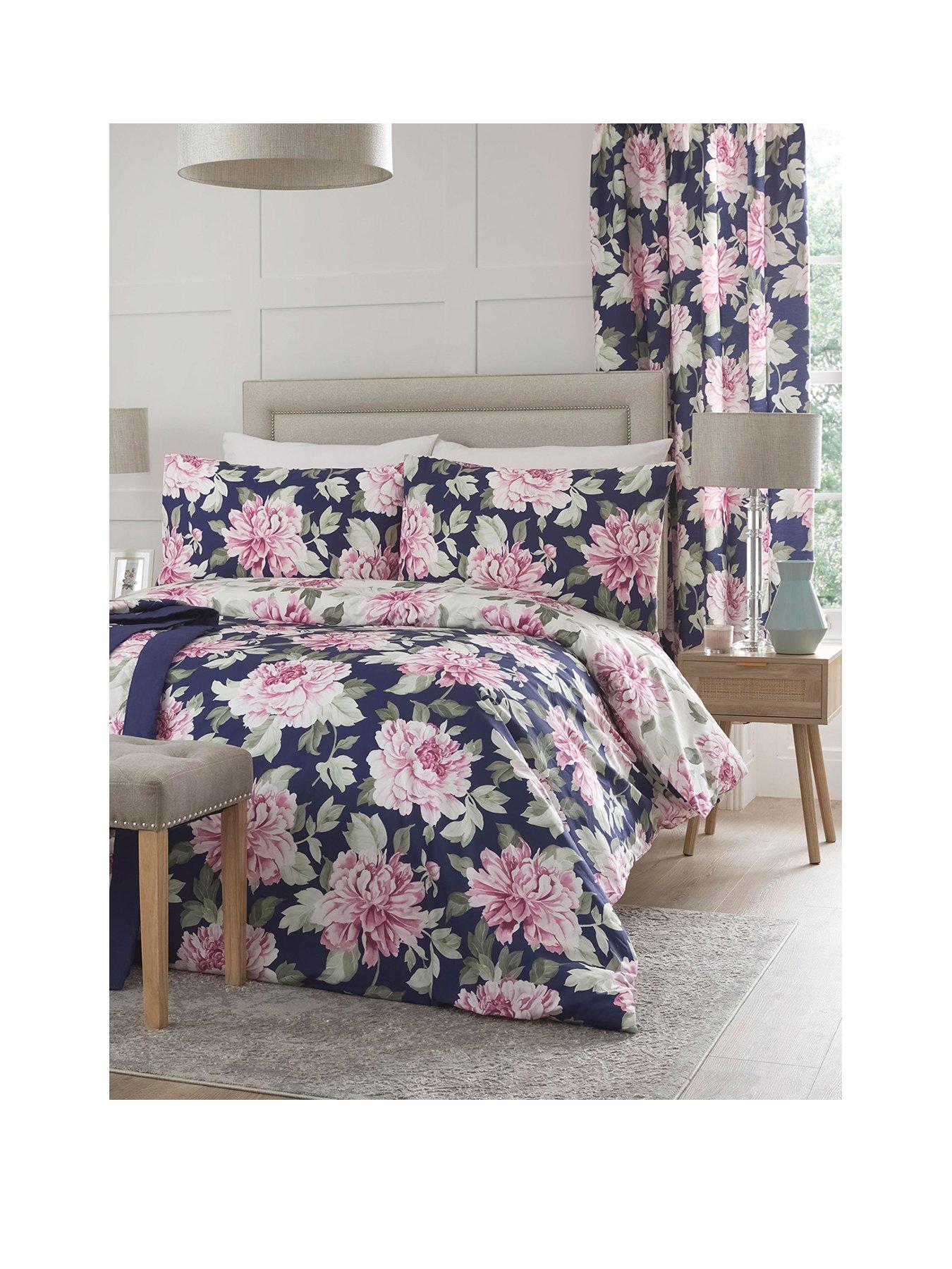 Product photograph of Dreams Drapes Kirsten Floral Duvet Cover Set from very.co.uk