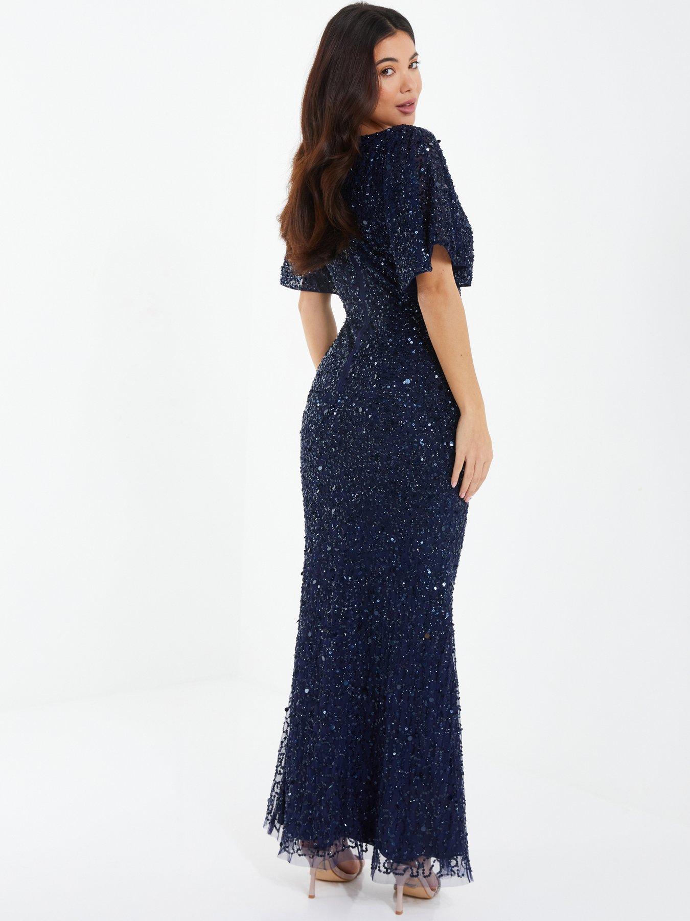 Quiz navy sequin dress best sale