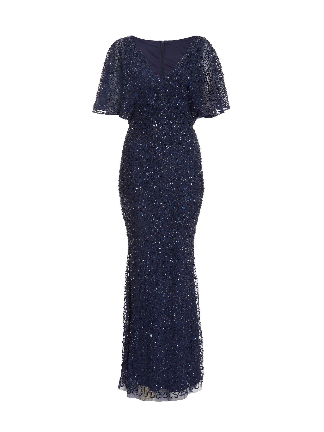 quiz blue sequin maxi dress Sequin Quiz Light Blue Maxi Dress Light Blue Dress Quiz Embellished  Fishtail Maxi Dress Nookie Fantasia