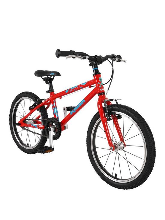 front image of squish-lightweight-18-wheel-childrens-bike-red
