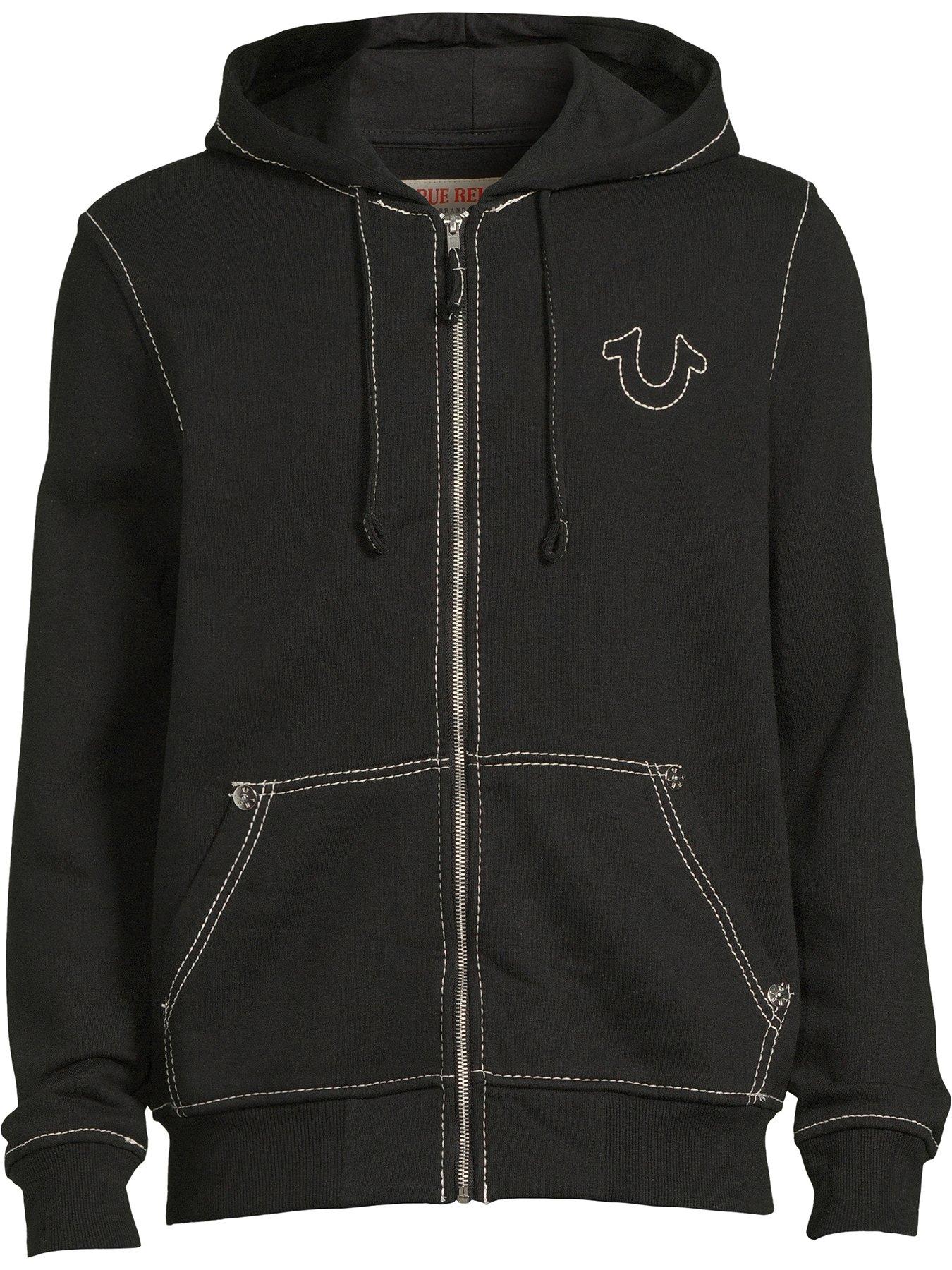 All black true religion hoodie cheap