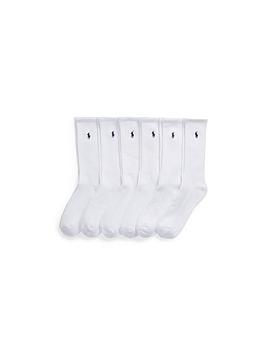 Polo Ralph Lauren 6 Pack Sports Sock - White