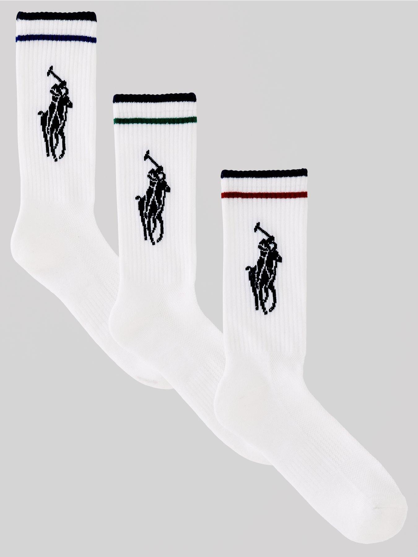 undefined 3 Pack Sock - White