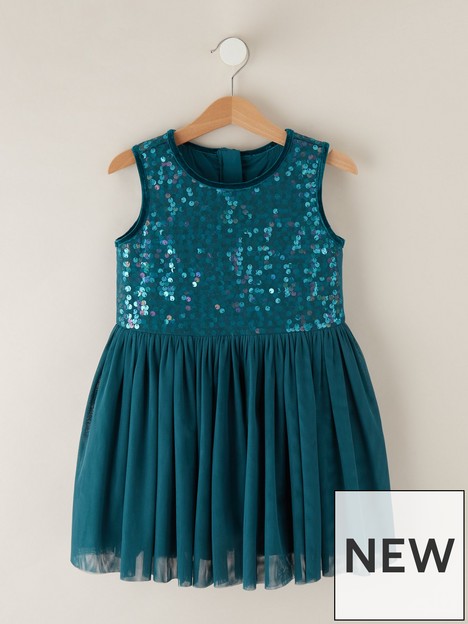 eve-and-milo-childrensnbspsequin-bodice-party-dress--nbspgreen