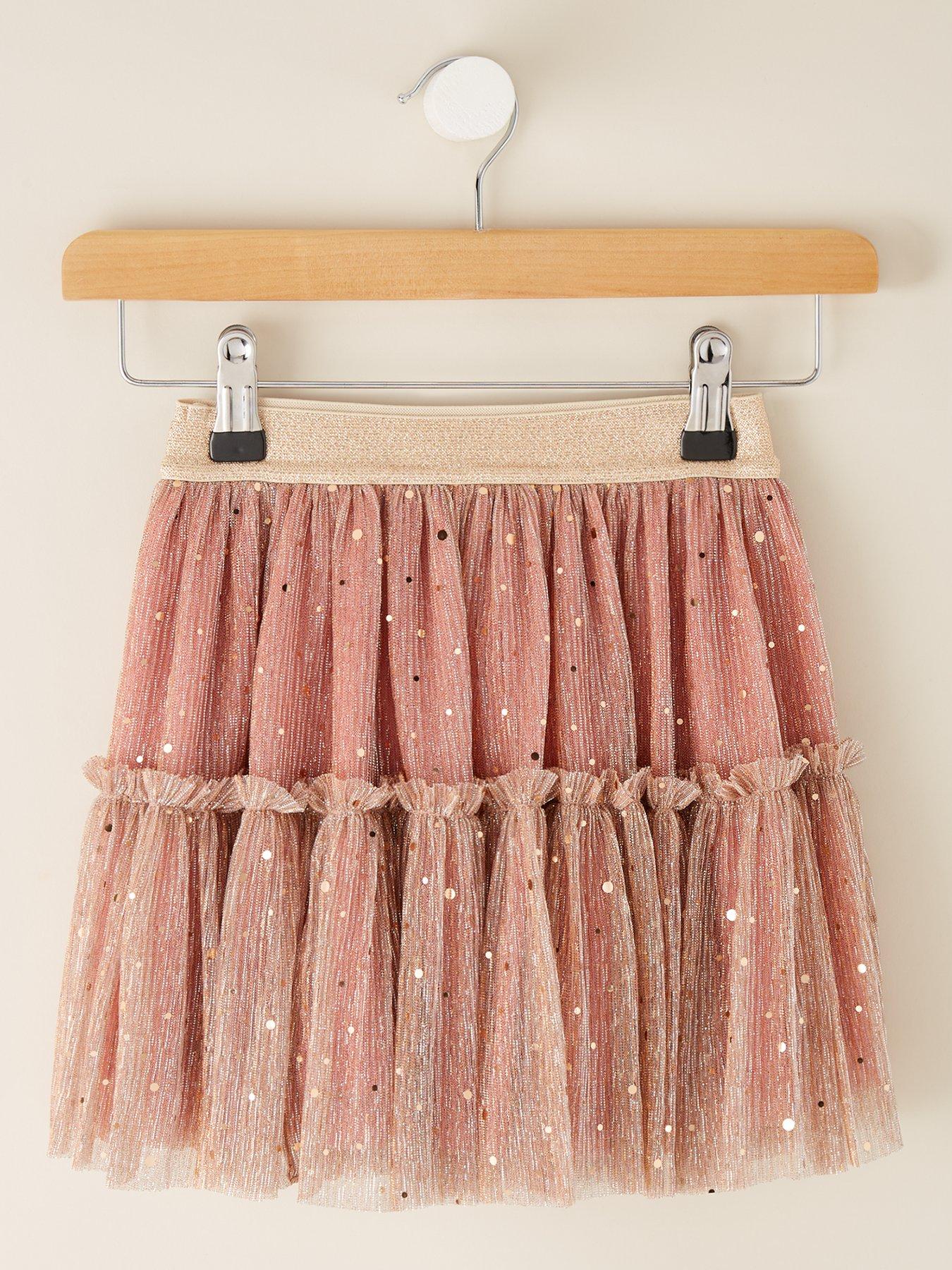 Children s Pink and Gold Shimmer Tutu Skirt