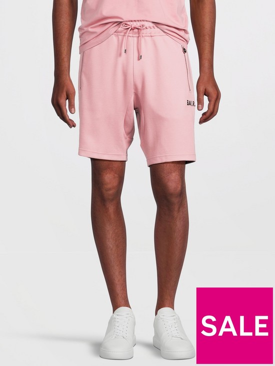 front image of balr-q-series-sweat-shorts-pink-nbsp