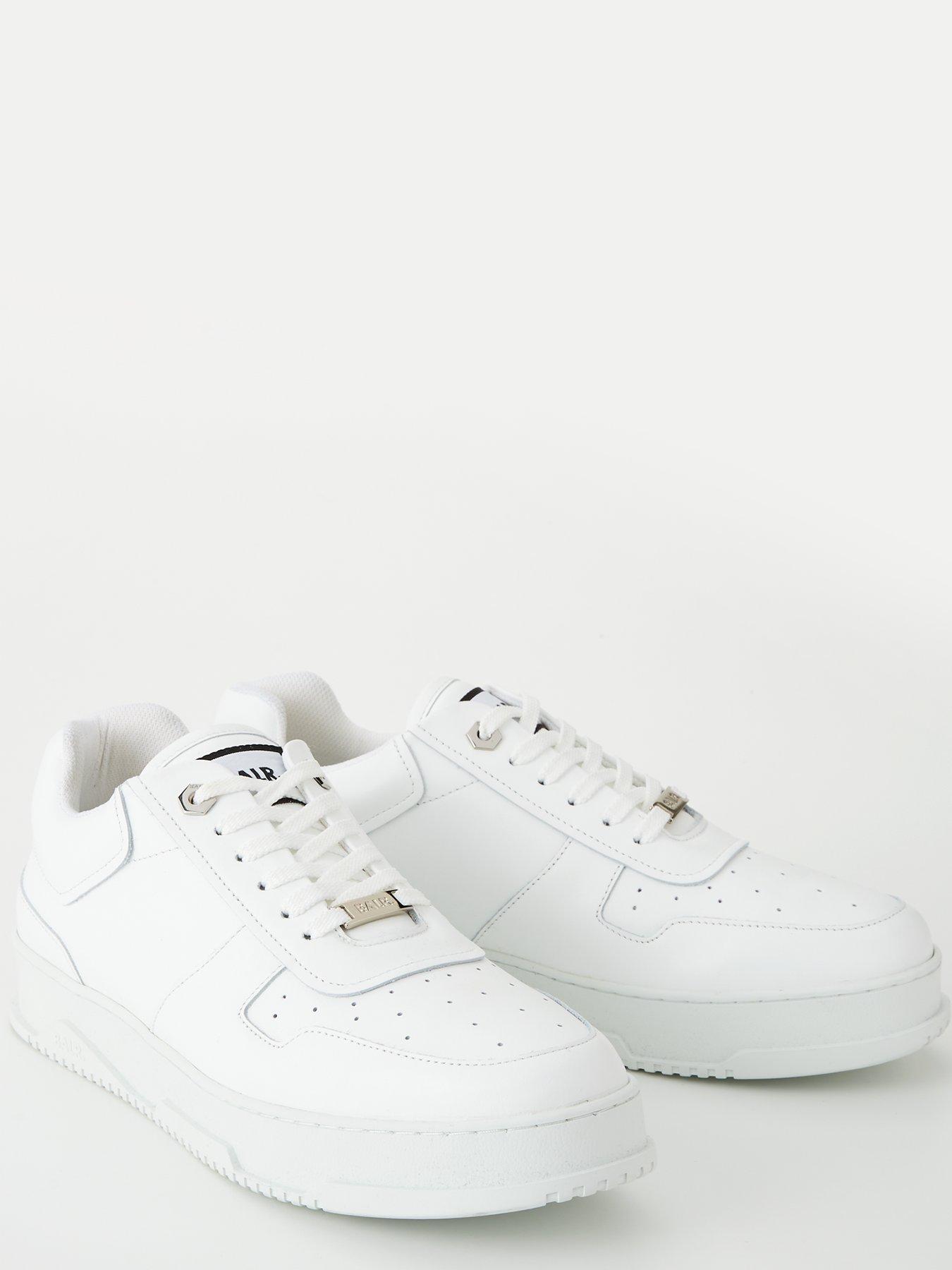 Mens white retro store trainers