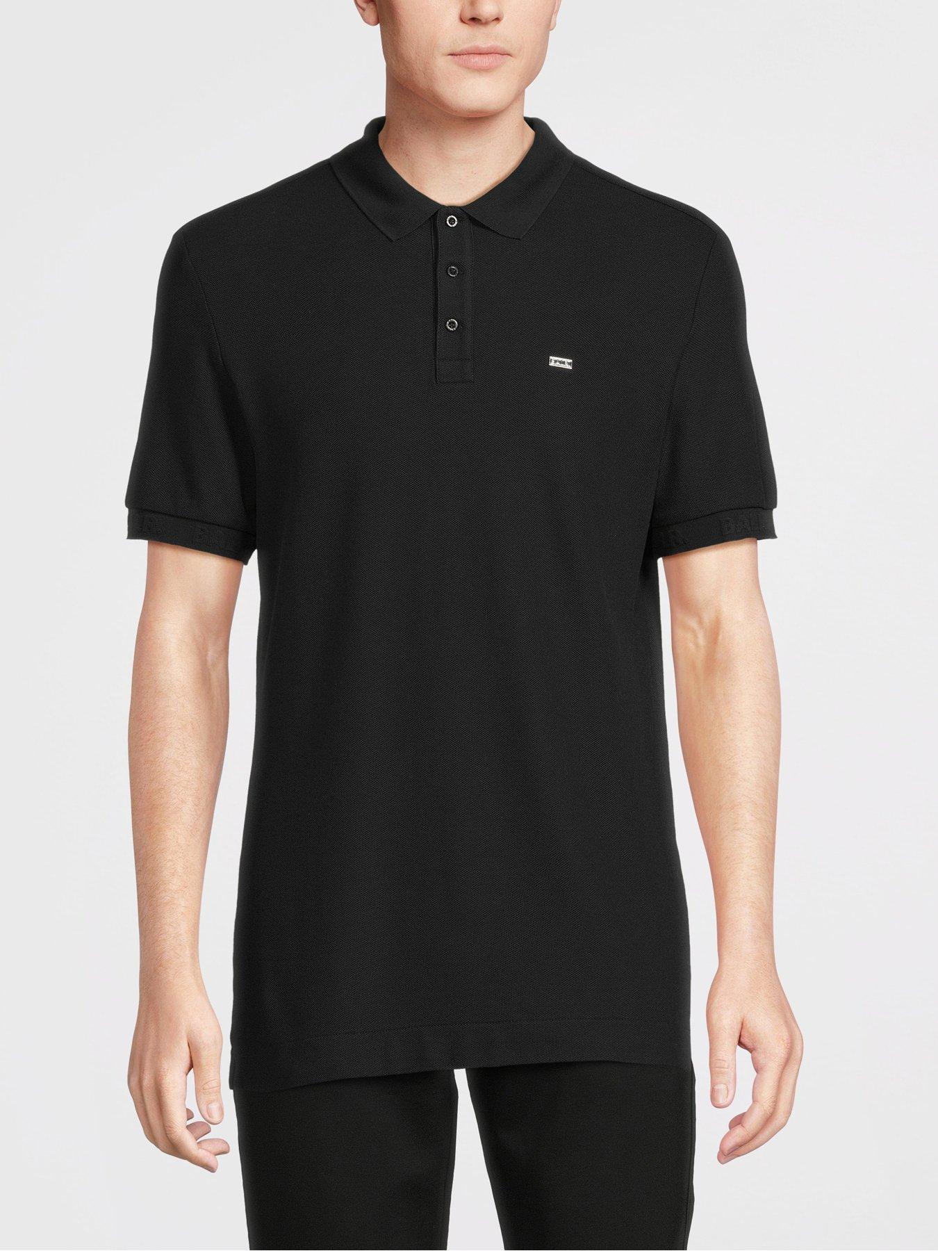 Black lacoste store polo sale