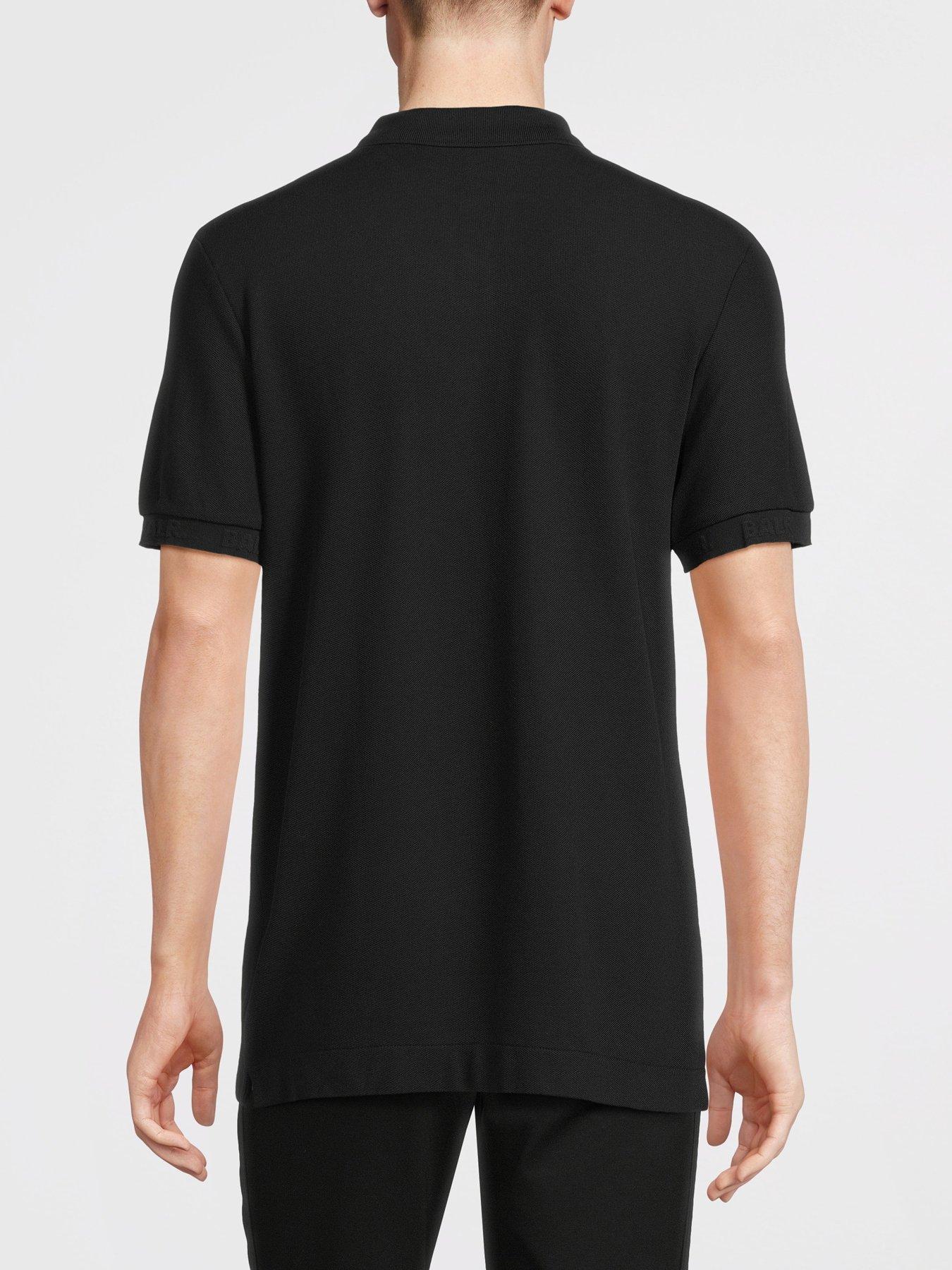 BALR Sebastian Metal Brand Slim Fit Polo Shirt Black