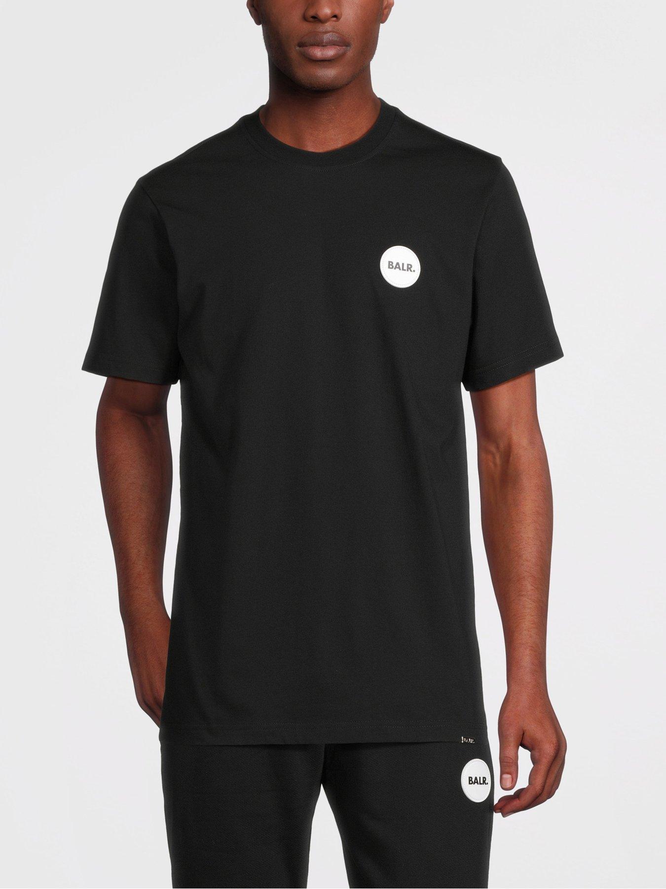 Olaf Straight Round Rubber Badge T-Shirt - Black