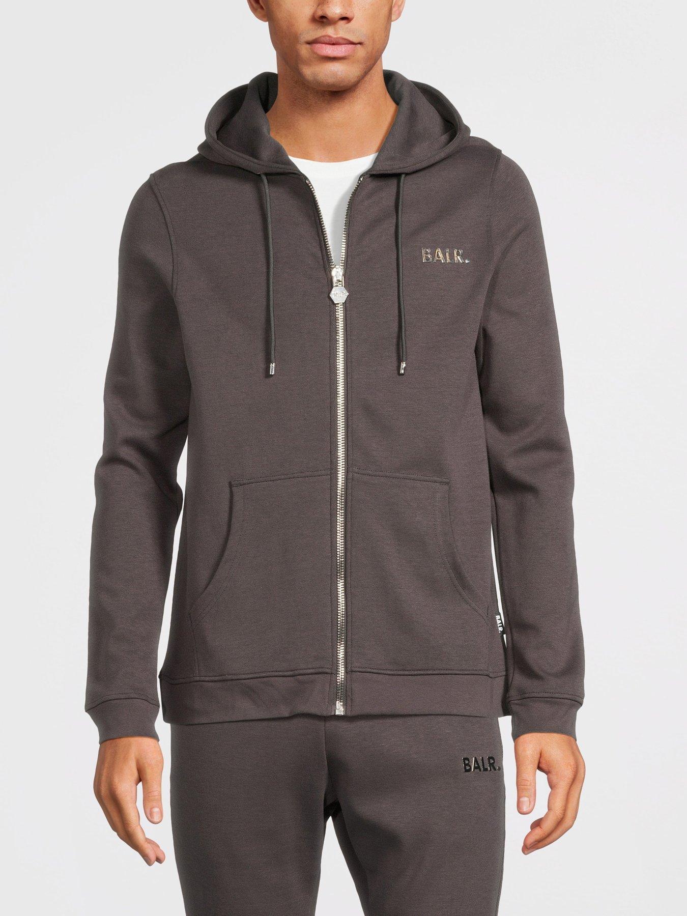 Q-Series Straight Zip Through Hoodie - Dark Grey