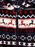  image of mini-v-by-very-kids-family-christmas-fairisle-all-in-one-navy
