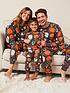  image of mini-v-by-very-kids-family-halloween-pumpkin-pyjama-set--nbspblack