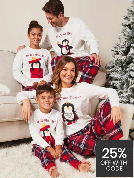 mini-v-by-very-kids-family-penguin-mini-me-christmas-pyjamas-red