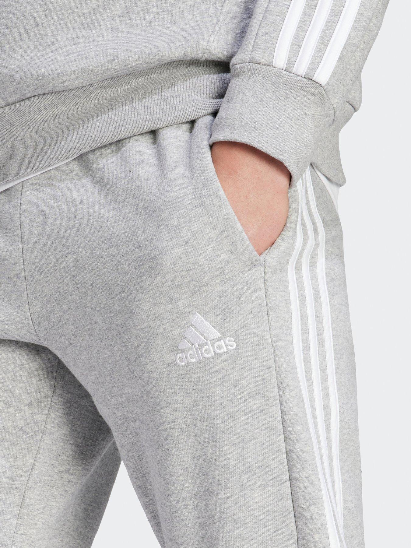 Grey adidas slim joggers deals