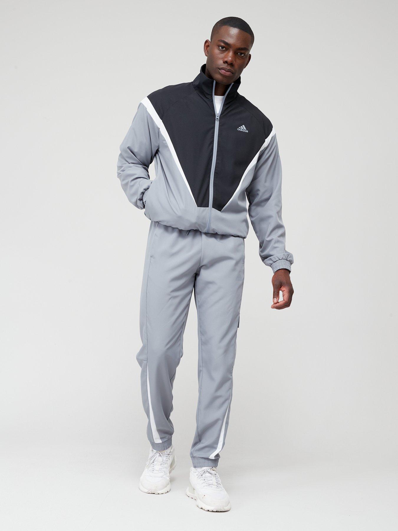 adidas Woven Tracksuit - Grey | very.co.uk